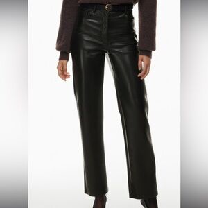 Aritzia Melina Faux Leather Pants in Black